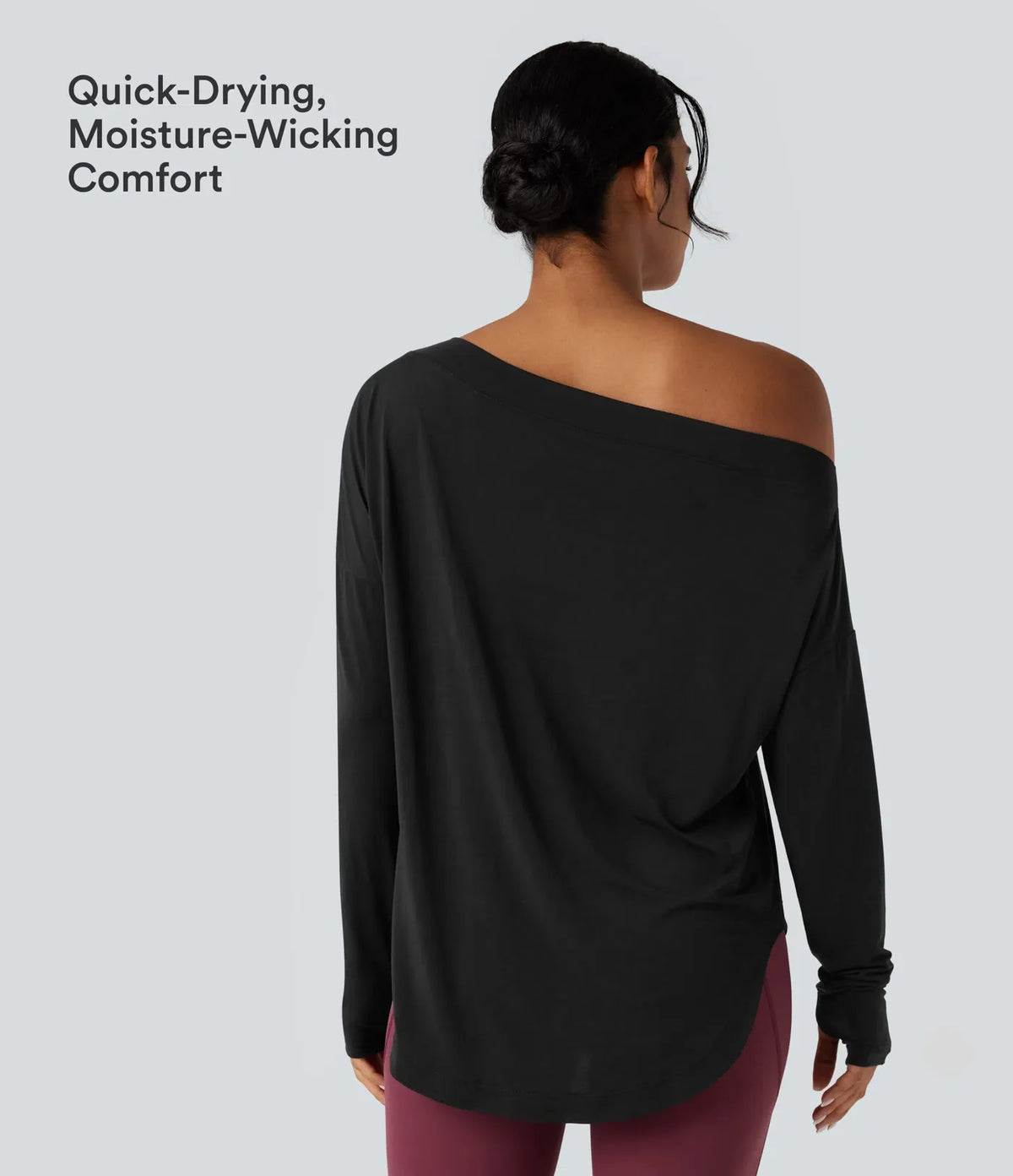 AirFlow™ Off-Shoulder Long Sleeve Active Top