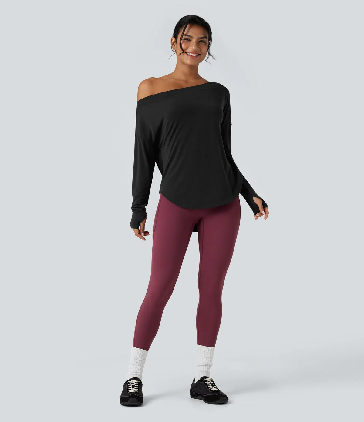 AirFlow™ Off-Shoulder Long Sleeve Active Top